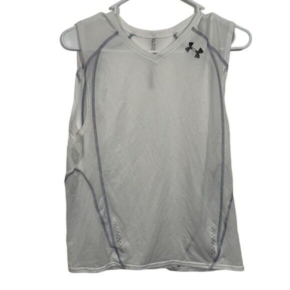 Under Armour Lightweight White Athletic Tank Top - Picture 1 of 3